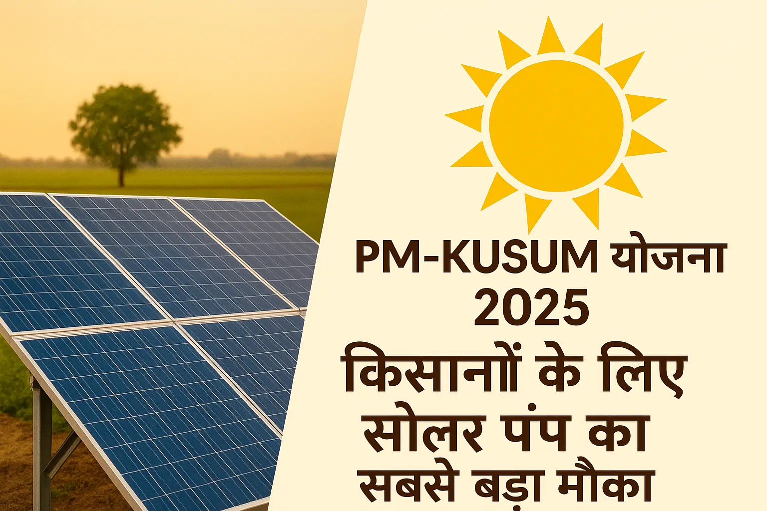 PM KUSUM Yojana PM Kusum Solar Pump Yojana PM Kusum Scheme पीएम कुसुम योजना