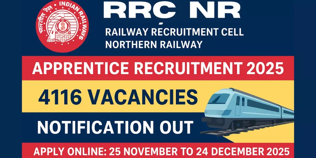 Railway Apprentice Recruitment 2025 RRC NR Apprentice Bharti 2025 Railway Apprentice Vacancy 2025 Northern Railway Apprentice Recruitment